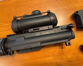 A close up of the 450 upper receiver