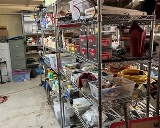 This is the other side of the six back to back wire shelves.