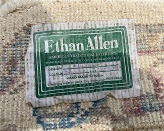 Ethan Allen rug label