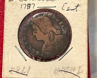 1787 Connecticut Colonial Copper Coin