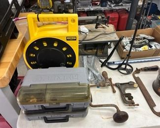 That's a Stanley 35-100 Compu-Level on the left. Vintage tools on the right.