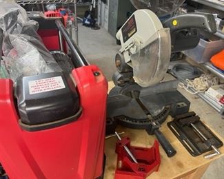 On the left is a Bauer 15 Amp 12-1/2" Planer