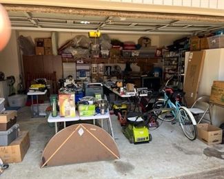 A look into the two car garage