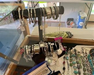 Sterling jewelry, vintage, Navajo great pieces