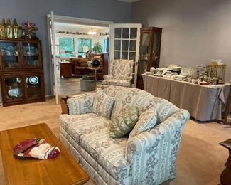 Looking across the formal sitting room