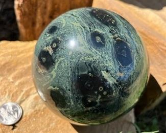 Kambaba Jasper, also known as Kambaba Stone or Green Stromatolite Jasper, is an extremely old stone dating back to 3 billion years ago.