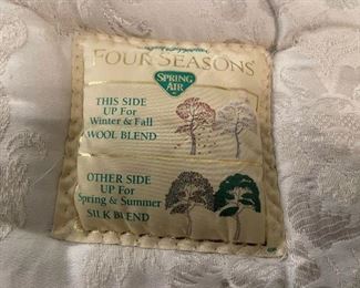Four Seasons King Pillow Top Mattress label