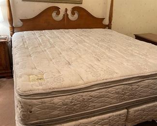 Four Seasons Pillow Top Mattress, box springs and frame, King Head board