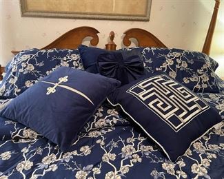 Cushions go with a matching bed skirt