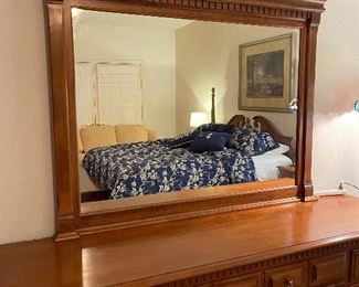 A close look at the Haywood Wakefield Dressing table with mirror