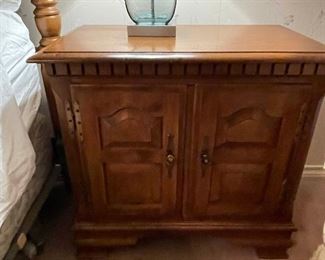 Signed vintage Haywood Wakefield bedside table