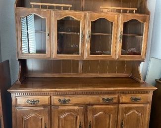 Vintage buffet with lots of storage and display areas