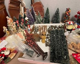 These are the accent pieces for the lighted houses, trees, hedges, walls, trees, 