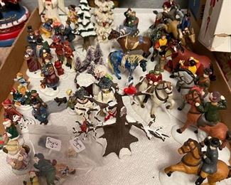 A closer look at the people, Christmas trees and horseback riders