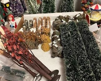 Hedges, trees, walls, wood stacks, hay, gum drop tree