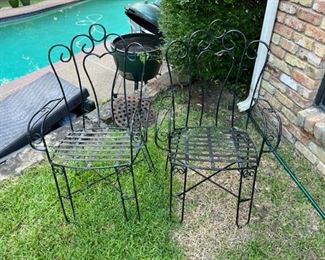 Nice metal outdoor chairs with cushions