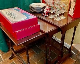 Set of 3 nesting tables by Ethan Allen