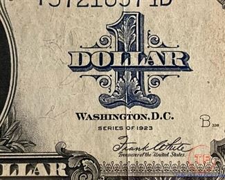 1923 $1 Horse Blanket Note