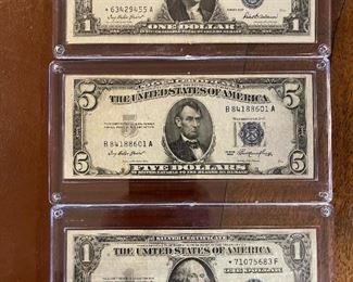 $1 and $5 Silver Certificates