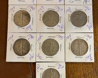 Walking Liberty SILVER Half Dollars