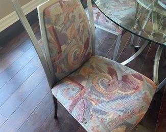 MINSON Glass Topped Dinette Table and Chair Set