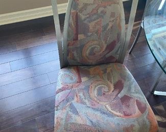 MINSON Glass Topped Dinette Table and Chair Set