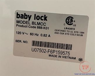 Baby Lock Accord Sewing and Embroidery Machine (BLMCC)