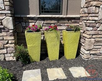 Large Decorative Glazed Ceramic Outdoor Planters