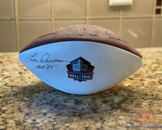 "LEN DAWSON" Signed HOF Football