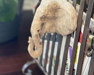 Figural Elephant Magazine Rack