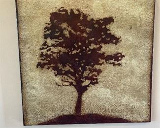 "Gilded Tree I & II" on Stretched Canvas