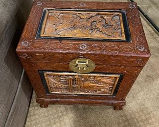 Hand Carved Chinese Trunk / Box