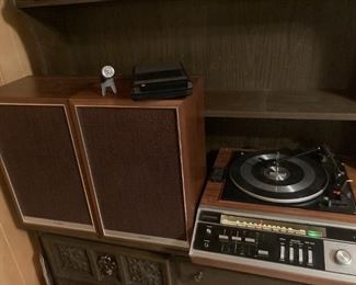 SOLD: Technics turntable/stereo w/two matching speakers, AVAILABLE: Technics cassette recorder and microphone