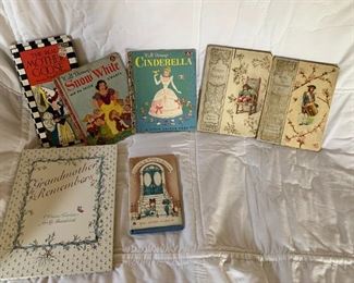 Children's books, including two antique books, two 1950's Disney books
