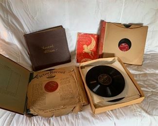 Antique and vintage 78 RPM records, 10" and 12", vinyl and shellac