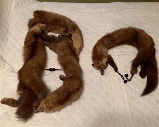Clothing: Two Mink Stoles