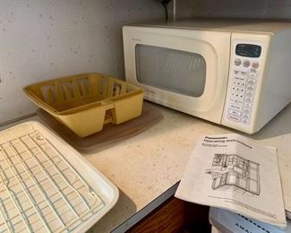 SOLD: Panasonic microwave (with manual), dish drainers (AVAILABLE)