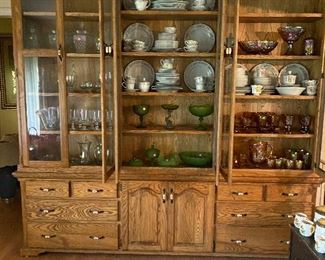Gorgeous wood china hutch! Reduced to $800 obo