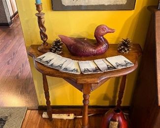 Half Moon Table & Duck