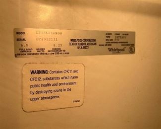 Upright Fridge whirlpool