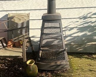 Burning Basket with chimney