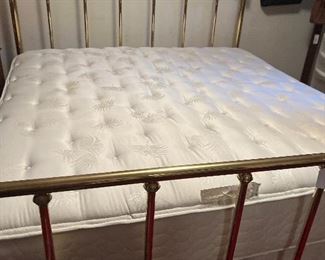 King size Sealy bed and brass king brass bed frame