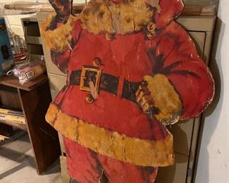 Vintage Santa Cardboard Cutout