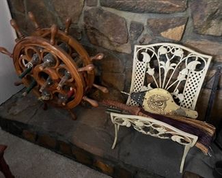 Ship Wheel Wine Rack