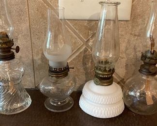 Vintage Miniature Oil Lamps