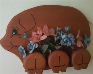 PIG WOODEN WALL HANGING