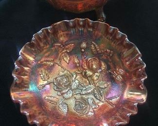 Marigold carnival glass Bowl