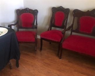 5 piece Eastlake Parlor Set.  