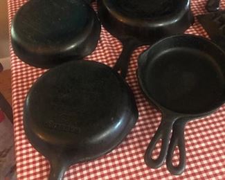 Number 8 and 0 skillets 