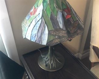 Dragon fly stain glass lamp 
